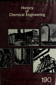 Cover of: History of chemical engineering