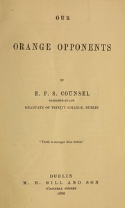 Cover of: Our Orange opponents