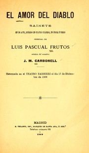 Cover of: El amor del diablo by José María Carbonell, José María Carbonell