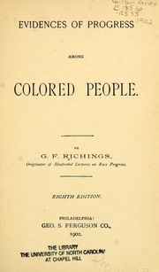 Cover of: Evidences of progress among colored people