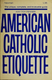 Cover of: American Catholic etiquette