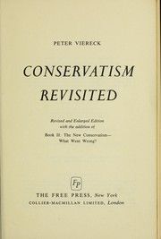 Cover of: Conservatism revisited.