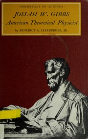 Cover of: Josiah W. Gibbs by Benedict A. Leerburger