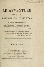 Cover of: Le avventure della Repubblica cisalpina by Pietro Bossi