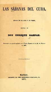 Cover of: Las sábanas del cura by Enrique Gaspar