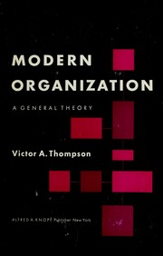 Cover of: Modern organization. --