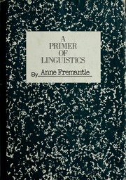 Cover of: A primer of linguistics