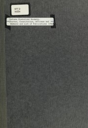 Cover of: Charter, constitution, officers and members and list of publications
