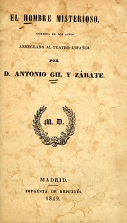 Cover of: El hombre misterioso by Antonio Gil y Zárate