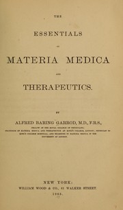 Cover of: The essentials of materia medica