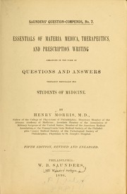 Cover of: Essentials of materia medica, therapeutics, and prescription writing