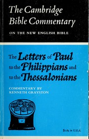 Cover of: The letters of Paul to the Philippians and to the Thessalonians