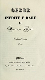 Cover of: Opere inedite e rare