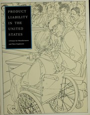 Cover of: Product liability in the United States by 