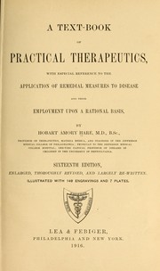 Cover of: A text-book of practical therapeutics by H. A. Hare