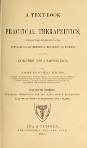 Cover of: A text-book of practical therapeutics by H. A. Hare, H. A. Hare