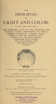 Cover of: The principles of light and color by Edwin D. Babbitt