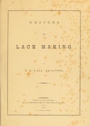 Cover of: Designs for lace making