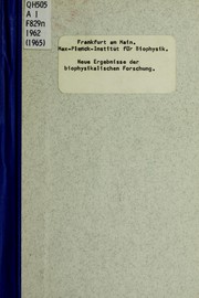 Cover of: Neue Ergebnisse der biophysikalischen Forschung. by Max-Planck-Institut