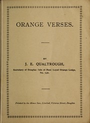 Cover of: Orange verses by J.E. Qualtrough
