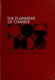 Cover of: The planning of change.