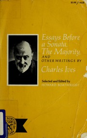 Cover of: Essays Before a Sonata, the Majority and Other Writings by Charles Ives