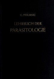 Cover of: Lehrbuch der Parasitologie: unter besonderer Berücksichtigung der Parasiten des Menschen.