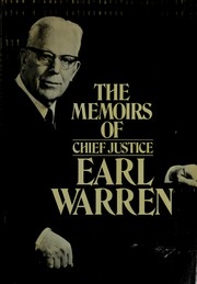 Cover of: The Memoirs of Chief Justice Earl Warren