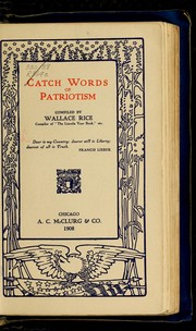 Cover of: Catch words of patriotism