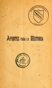 Cover of: Apuntes para la historia