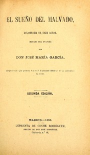 Cover of: El sueño del malvado: melodrama en tres actos