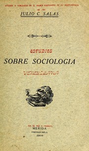Cover of: Estudios sobre sociología venezolana