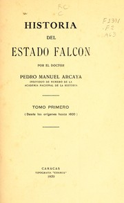 Cover of: Historia del Estado Falcón