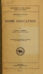 Cover of: Home education