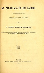 Cover of: La pesadilla de un casero: disparate cómico en un acto