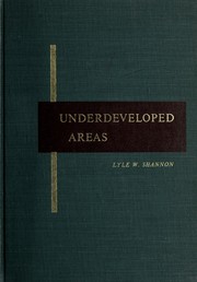Cover of: Underdeveloped areas: a book of readings and research.