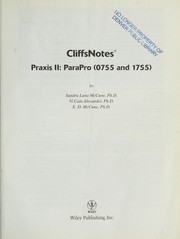 Cover of: Cliffsnotes praxis II: parapro (0755 and 1755)