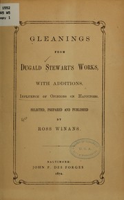 Cover of: Gleanings from Dugald Stewart