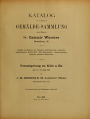 Cover of: Katalog der reichhaltigen gem©Þlde-Sammlung des herrn Dr. Casimir Wurster