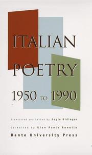 Cover of: Italian poetry, 1950-1990