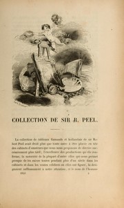 Cover of: Collection de Sir R. Peel