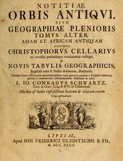 Cover of: Notitia orbis antiqvi, sive, Geographia plenior by Christoph Cellarius