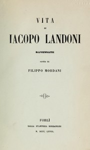 Cover of: Vita di Iacopo Landoni Ravennate