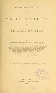 Cover of A practical treatise on materia medica and therapeutics