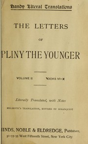 Cover of: The letters of Pliny the younger