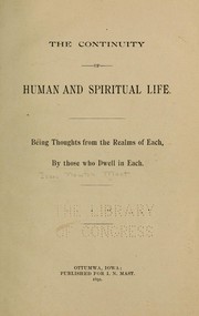 Cover of: Continuity of human and spiritual life