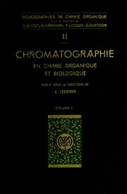 Cover of: Chromatographie en chimie organique et biologique