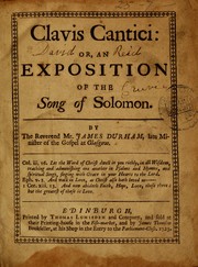 Cover of: Clavis cantici, or, An exposition of the Song of Solomon