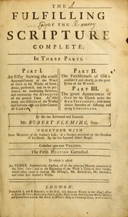 Cover of: Fulfilling of the Scripture: complete in three parts