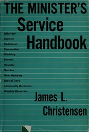 Cover of: The minister's service handbook